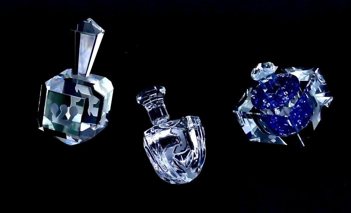 Three Crystal Dreidels