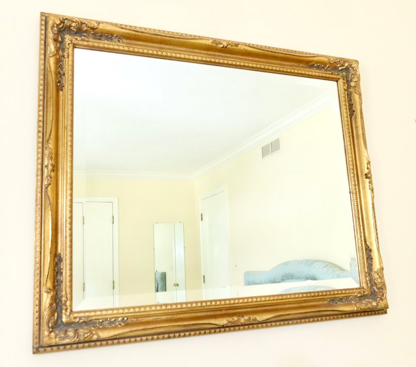 Ornate Gold Tone Wall Mirror