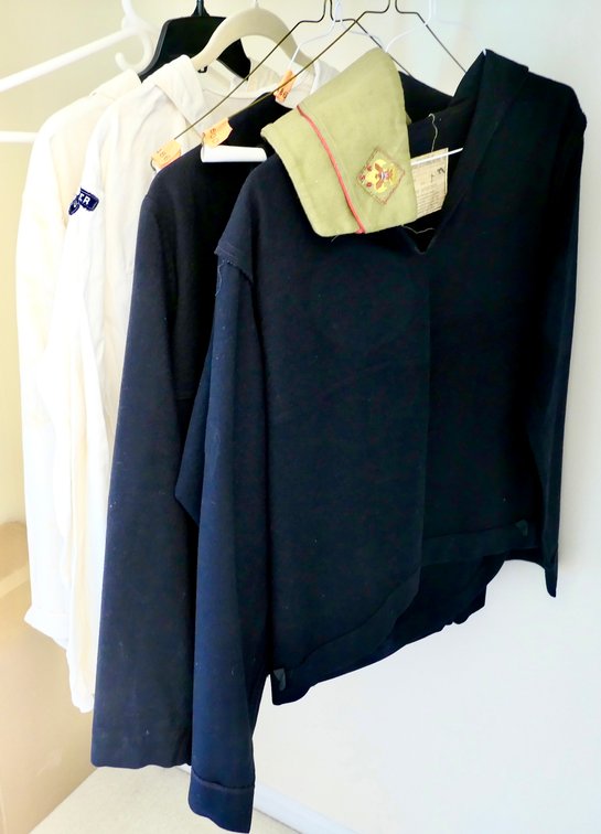 Two US Navy Wool Uniforms and Navy Dress Whites