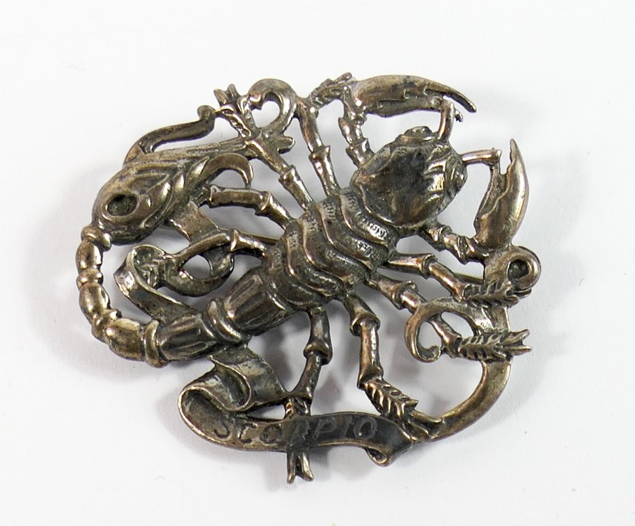 Sterling Silver Scorpio Brooch