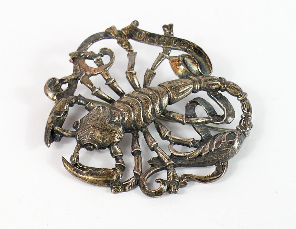 Sterling Silver Scorpio Brooch