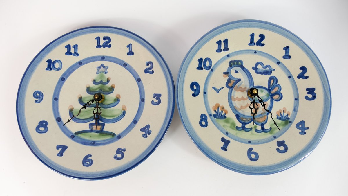 MA Hadley Pottery Clocks