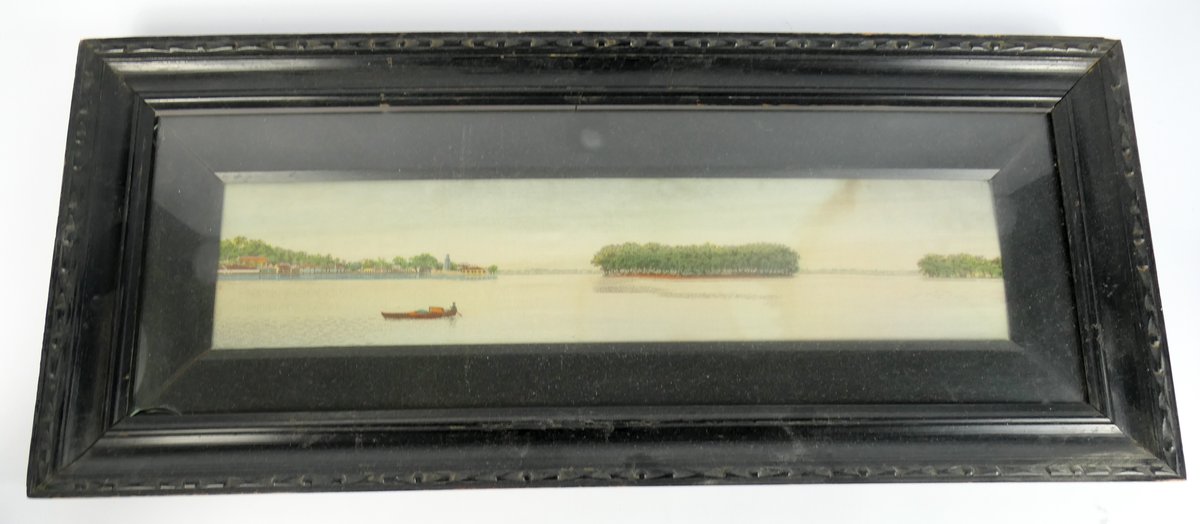 Wood Framed Landscape Silkscreen