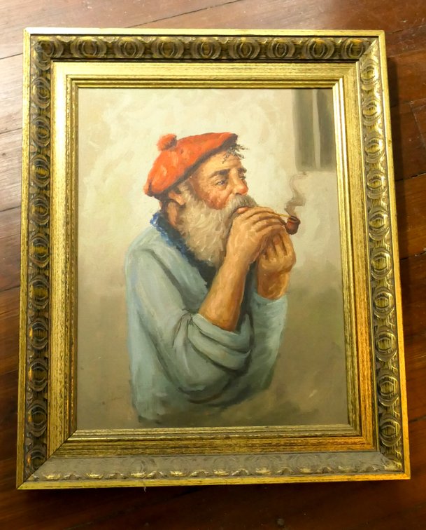 Original Fisherman Oil Painting