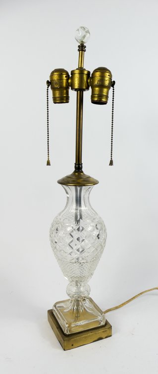 Waterford Style Cut Crystal Table Lamp