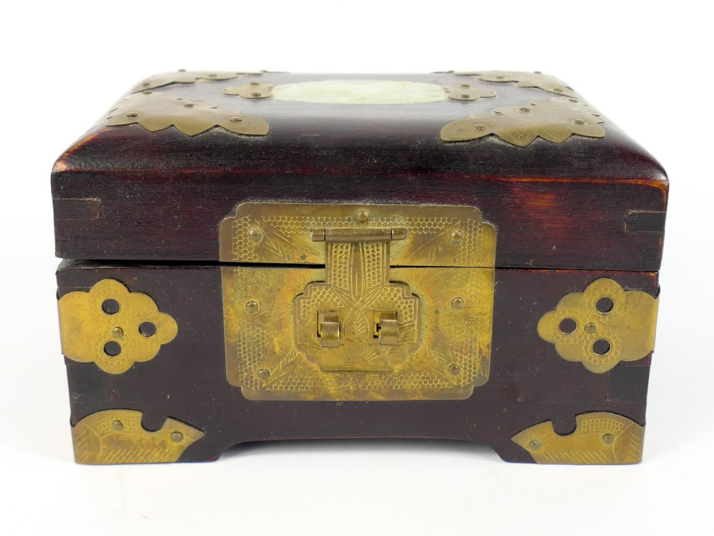 Chinese Rosewood Table Top Jewelry Box