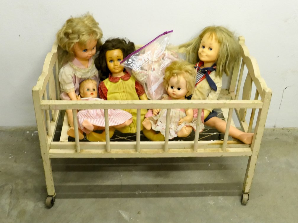 Baby Dolls and Crib