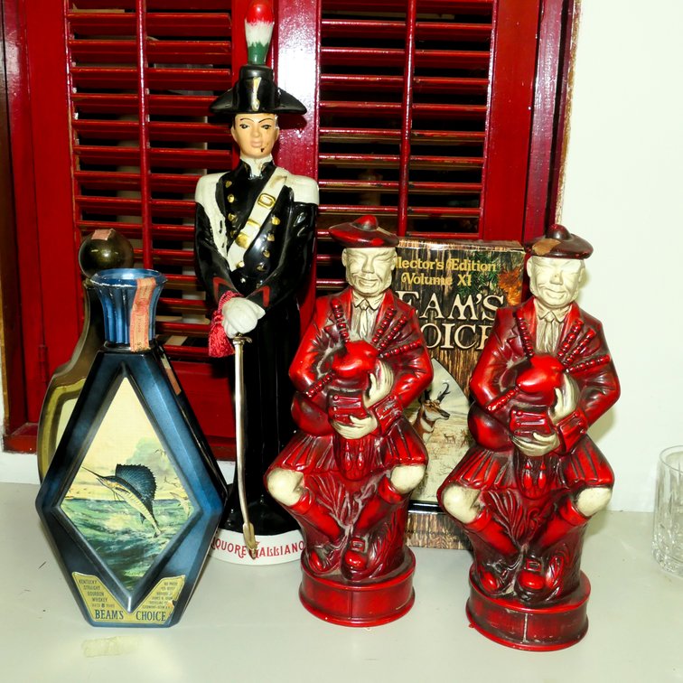 Six Decorative Decanters