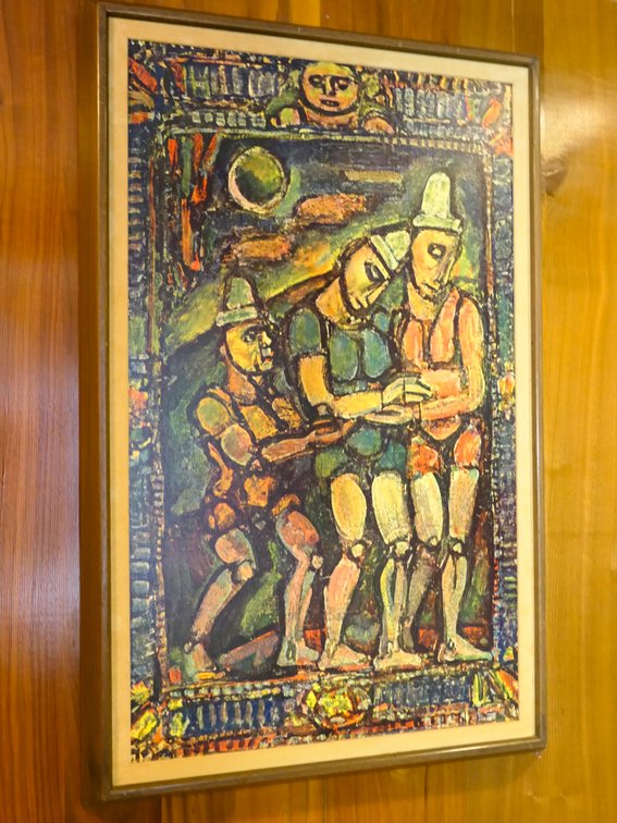 "Wounded Clown" Textured Print on Board