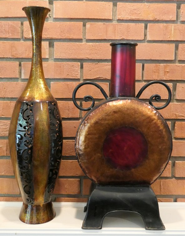 Two Tall Metal Accents