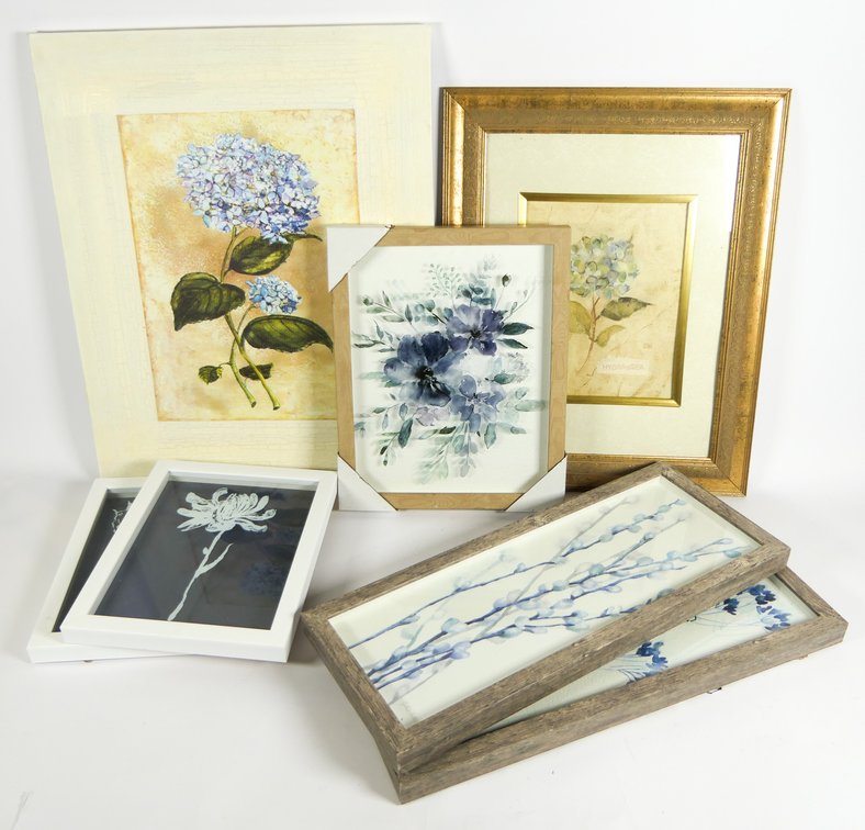 Blue Floral Artwork