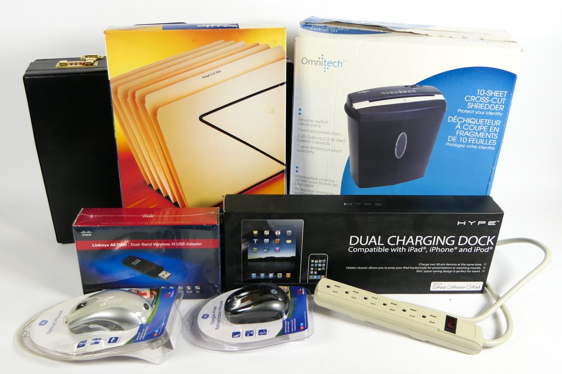 Shelf of Office Supplies