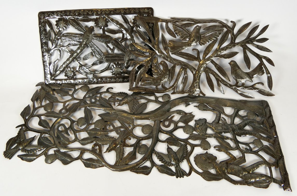 Three Metal Wall Hanging Pieces
