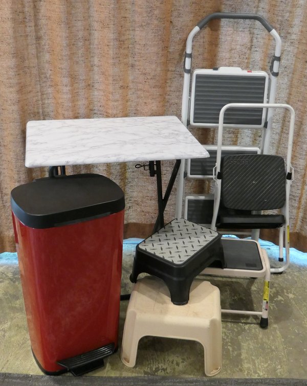 Stools and Folding Table