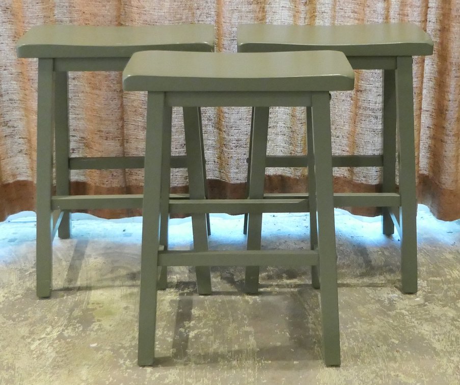 Four Green Barstools