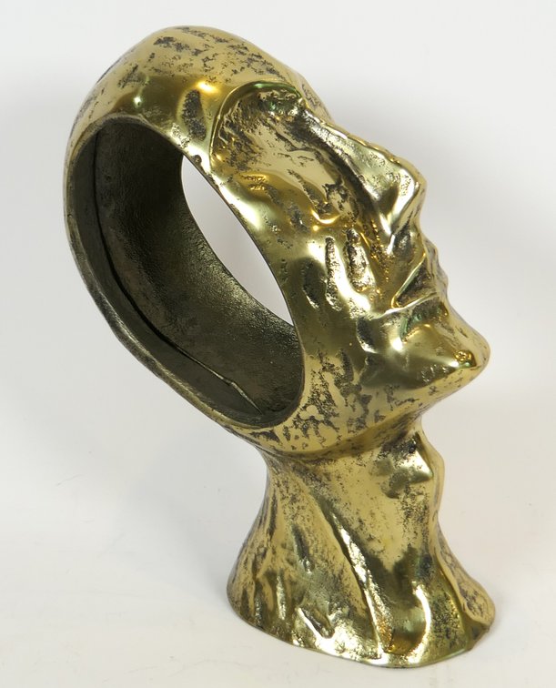 Brass Head Sculpture