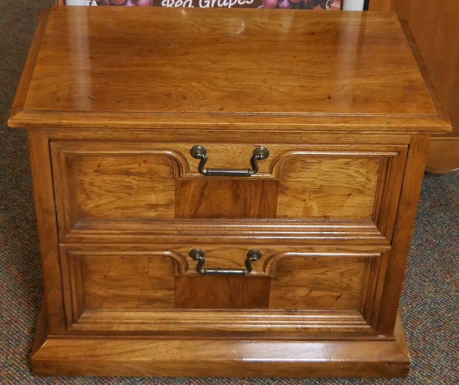 Two Drawer End Table