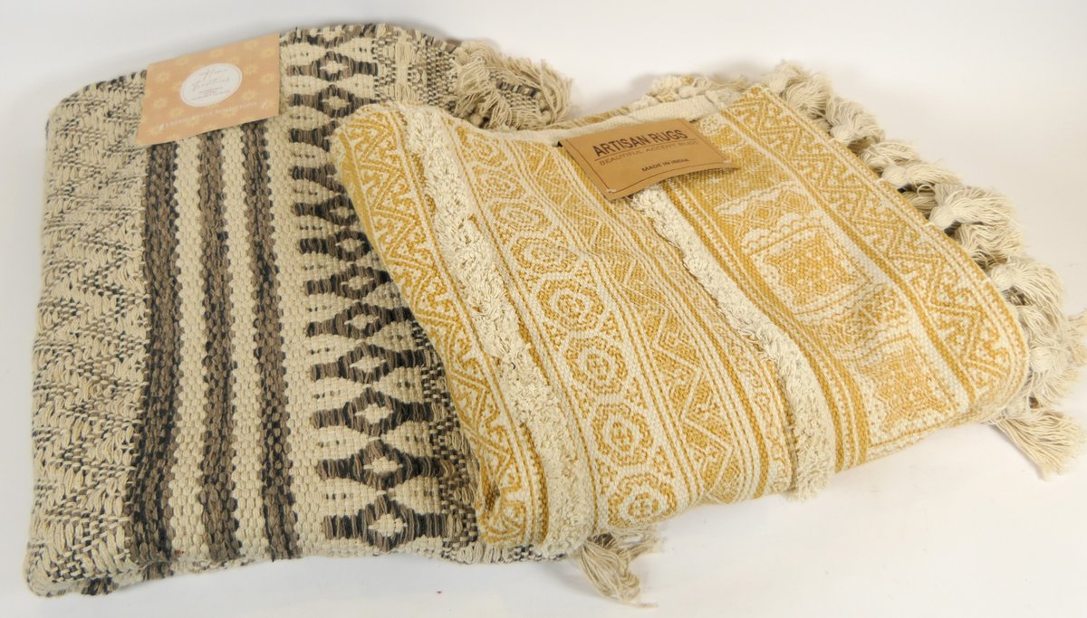 Two Cotton Woven Rugs