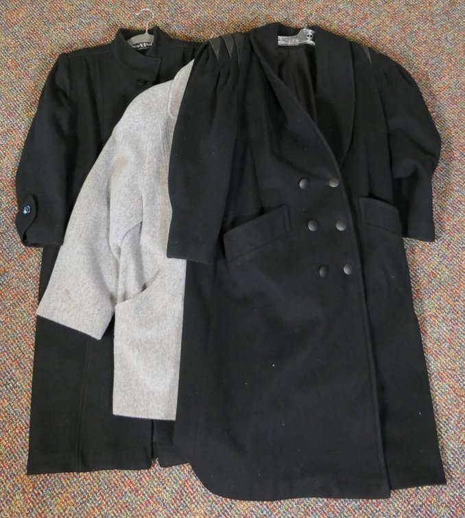 Three Vintage Ladies' Wool Coats