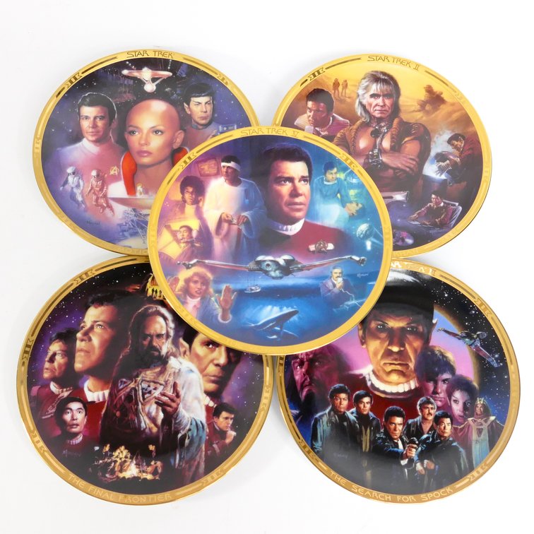 Five Star Trek Commemorative Plates