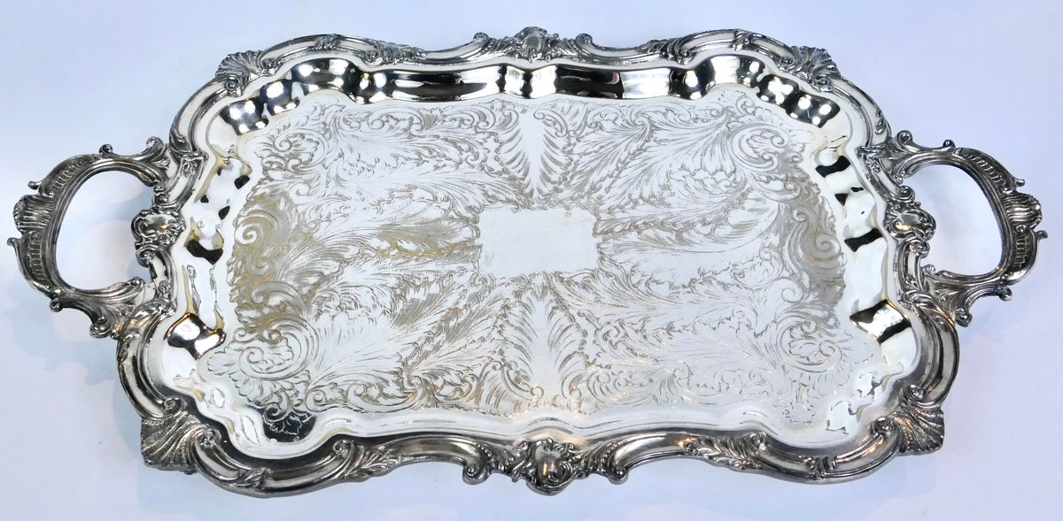 Antique Silverplate Serving Tray