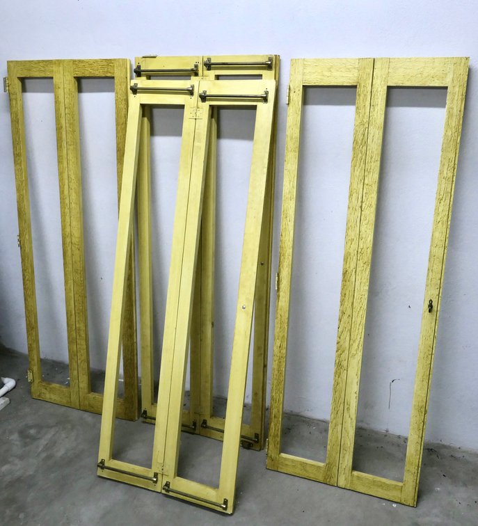 Yellow Window Curtain Shutters