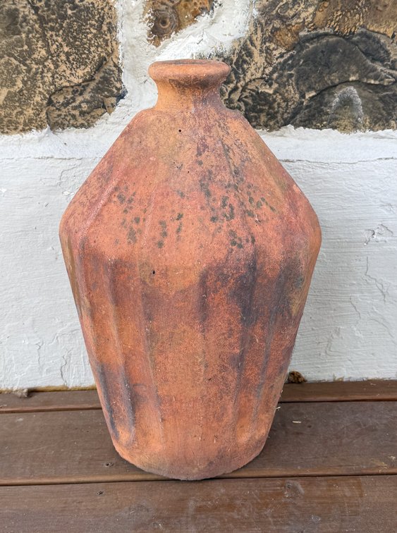 Terracotta Faceted Garden Vase