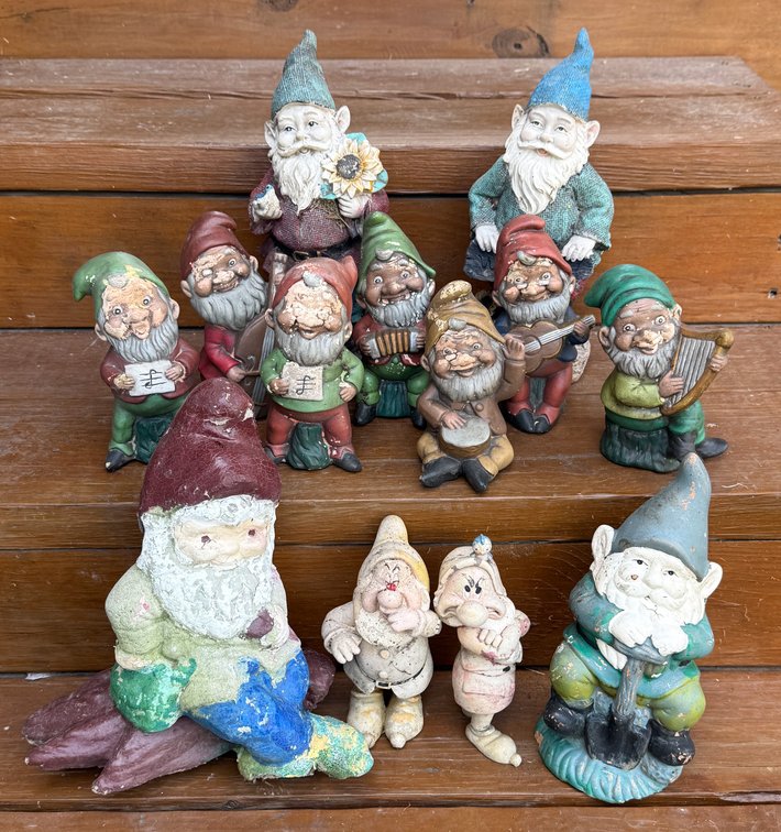Garden Gnome and Dwarf Figurines