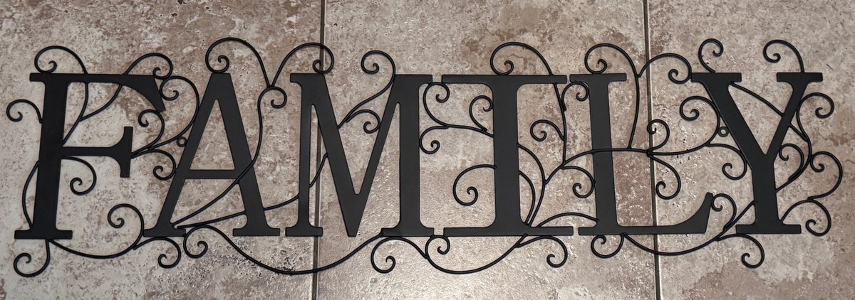 Black Metal "Family" Sign