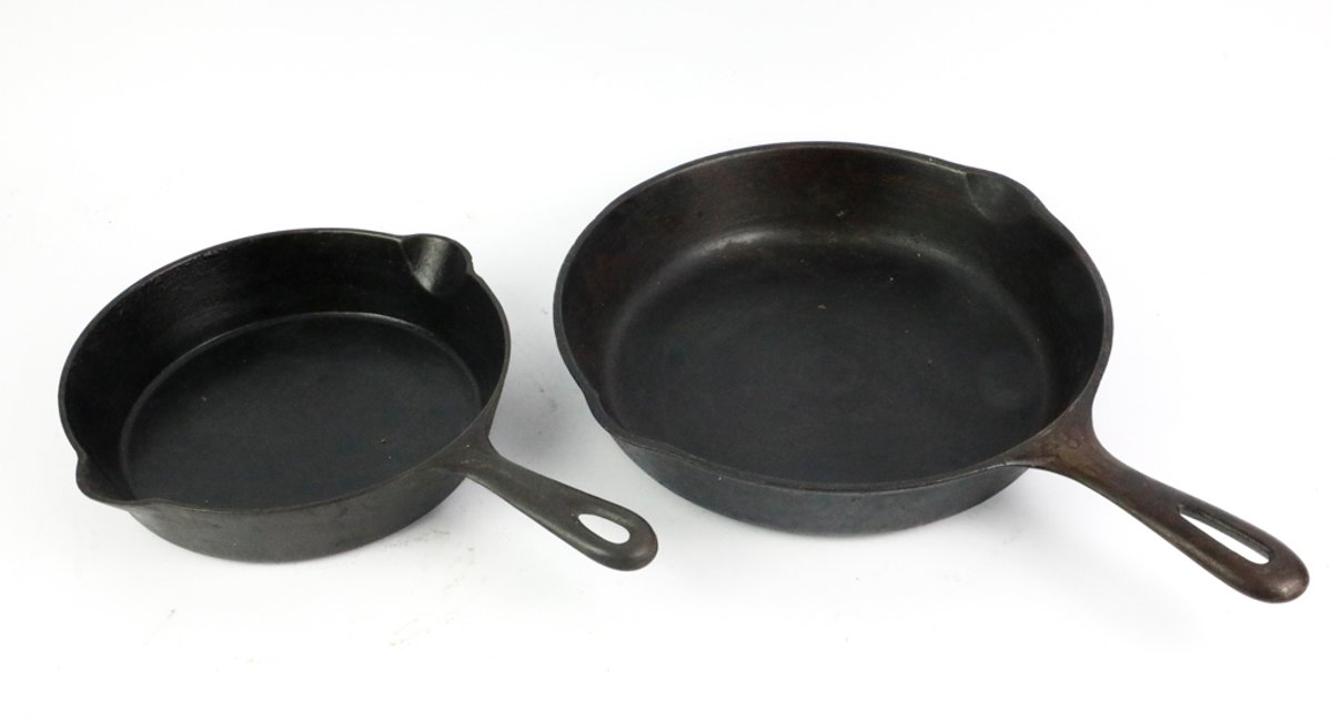 Two Cast Iron Skillets