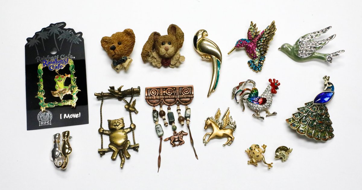 Animal Themed Brooches and Pins