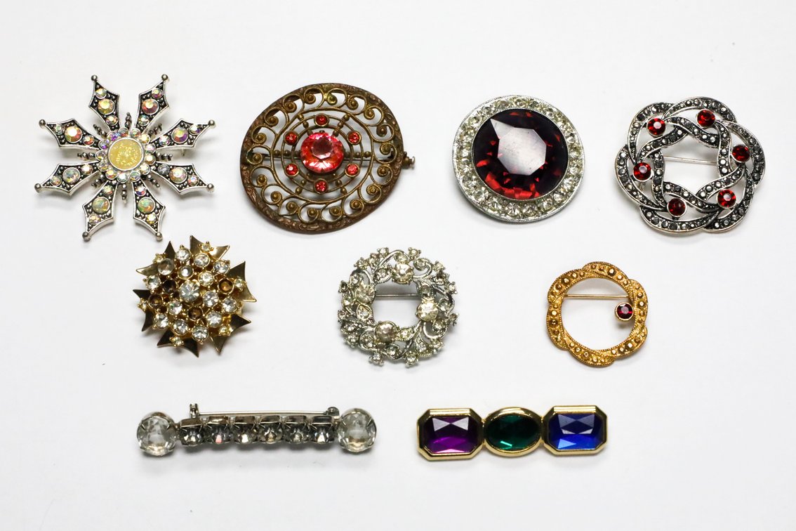 Rhinestone Brooches