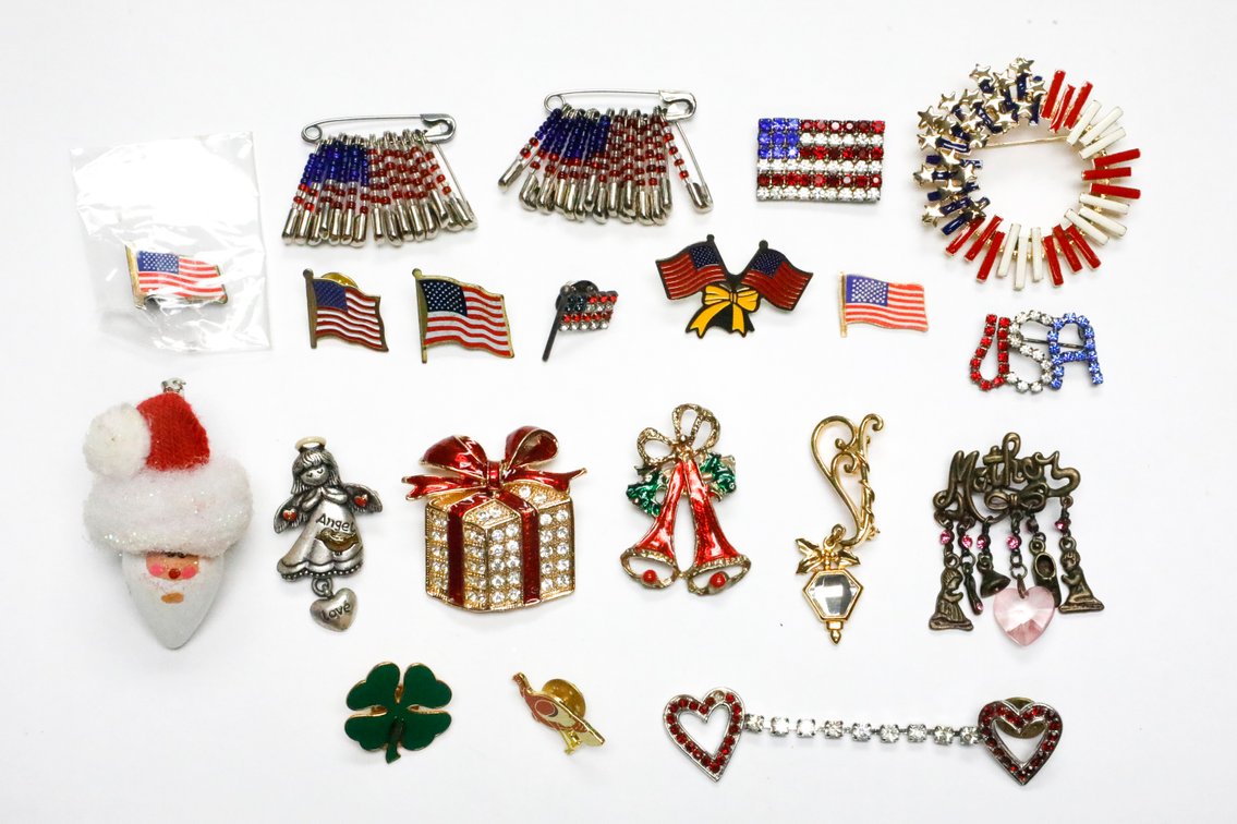 Holiday Brooches and Pins