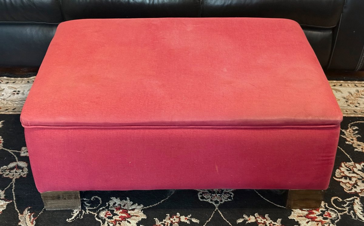 Oversized Lift Top Upholstered Ottoman