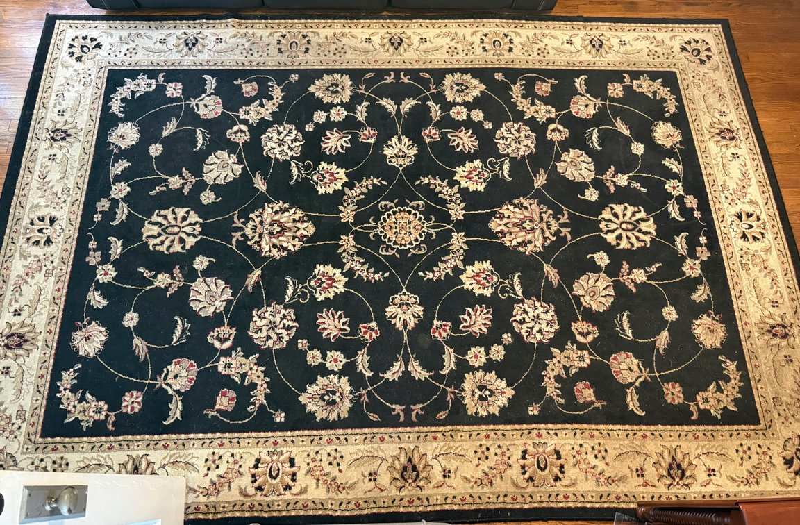 Floral and Vine Pattern Area Rug