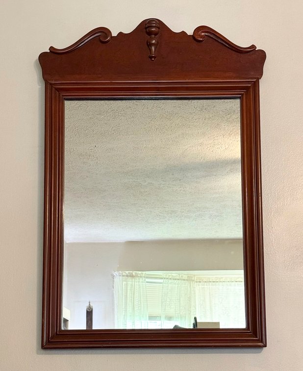 Cherry Framed Wall Hanging Mirror