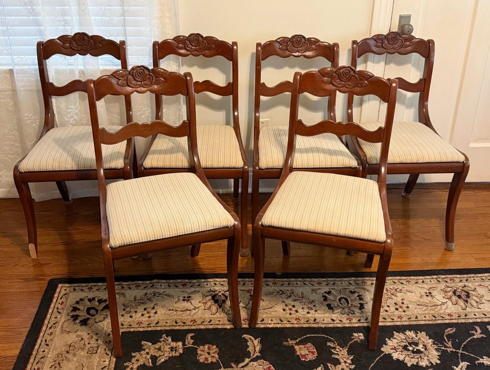 Set of Six Willett Solid Cherry Dining Chairs