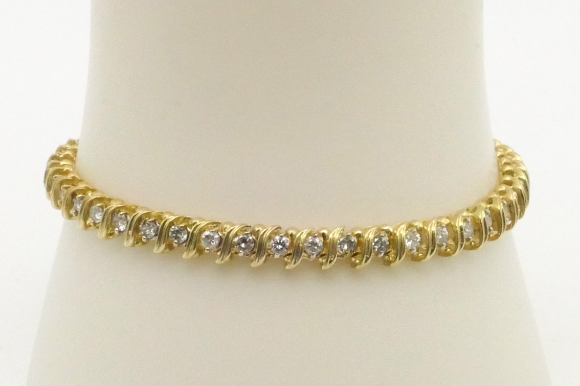 14k Gold Diamond Tennis Bracelet