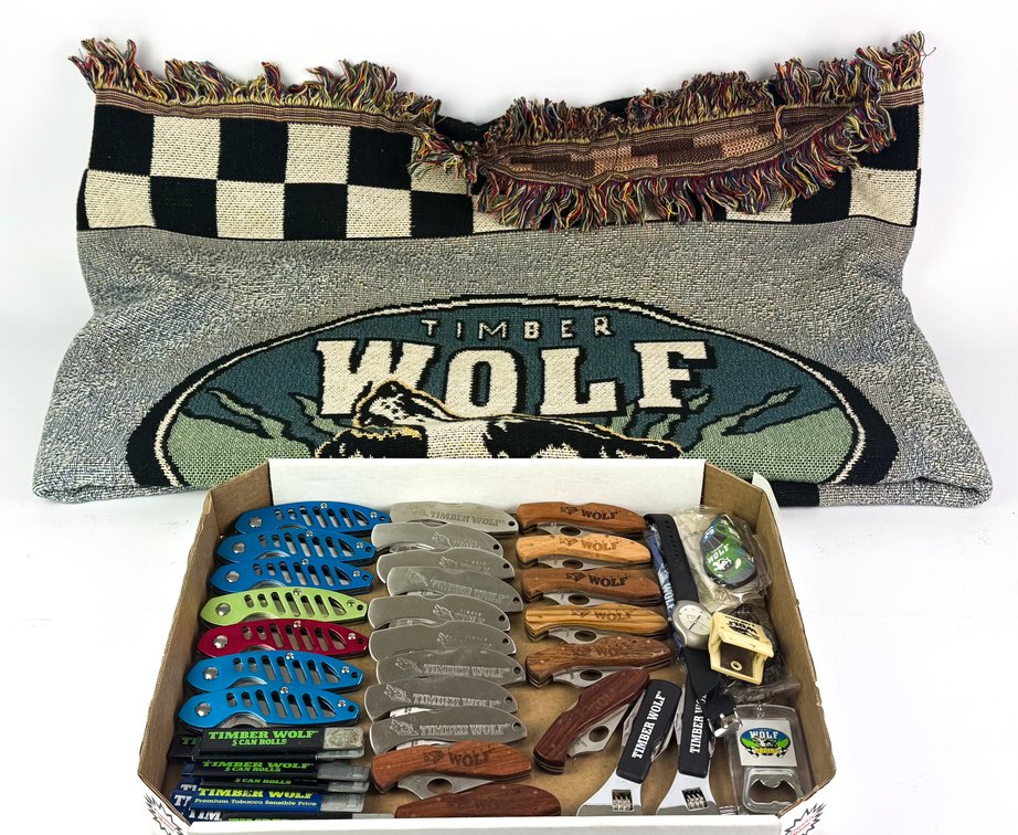 Timber Wolf Chewing Tobacco Advertising and Promotional Collectibles
