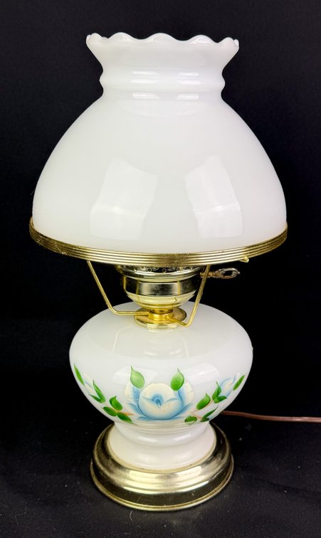 Milk Glass Turnkey Lamp