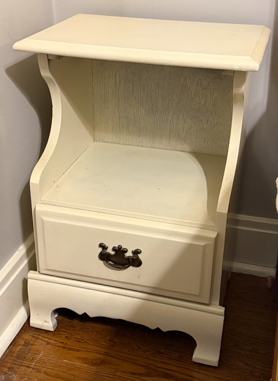 White Painted Nightstand