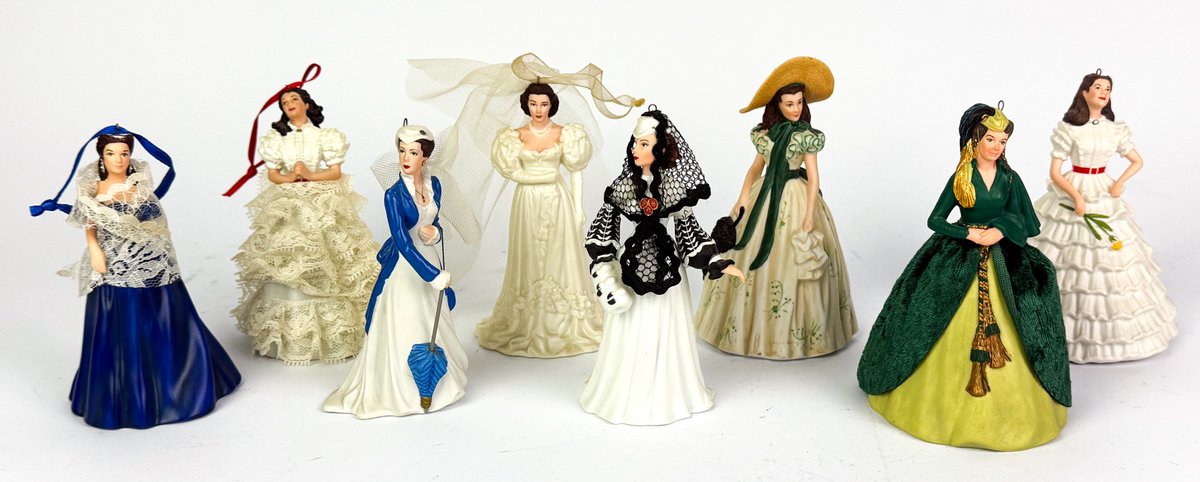Porcelain Scarlett O'Hara Hallmark Ornaments
