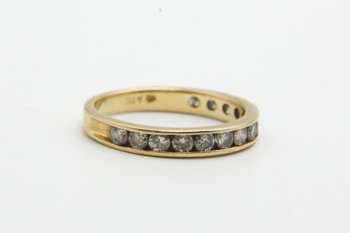 14k Gold Band with Diamonds