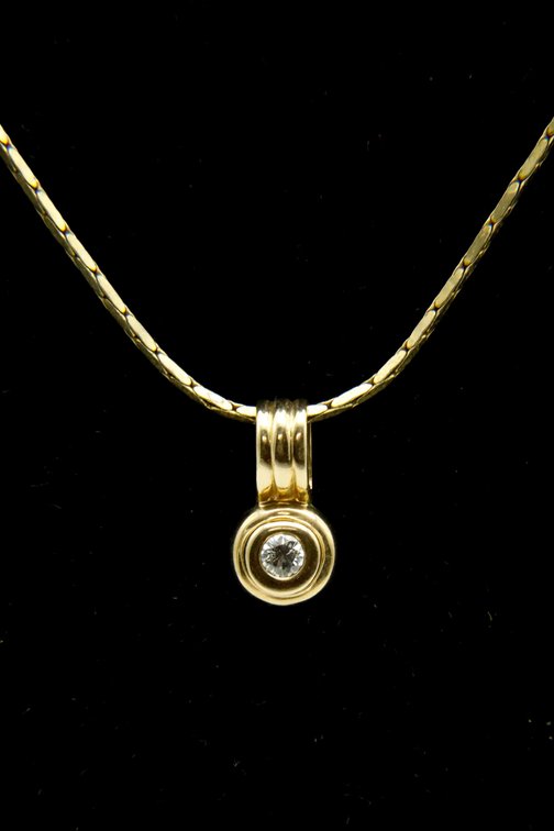 14k Gold Diamond Pendant Necklace