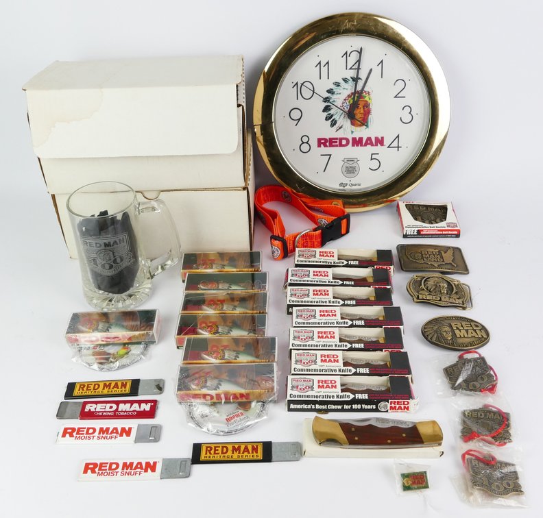 Red Man Chewing Tobacco Advertising and Promotional Collectibles