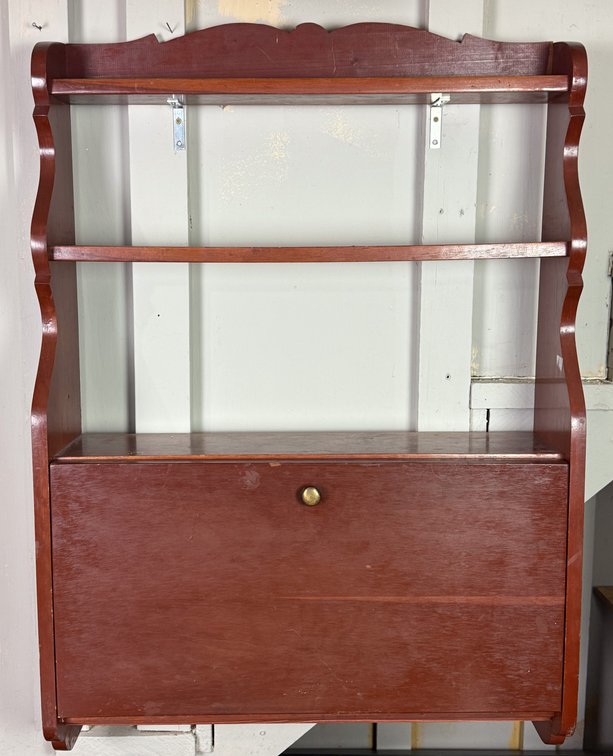 Solid Cherry Wall Hanging Cabinet Desk