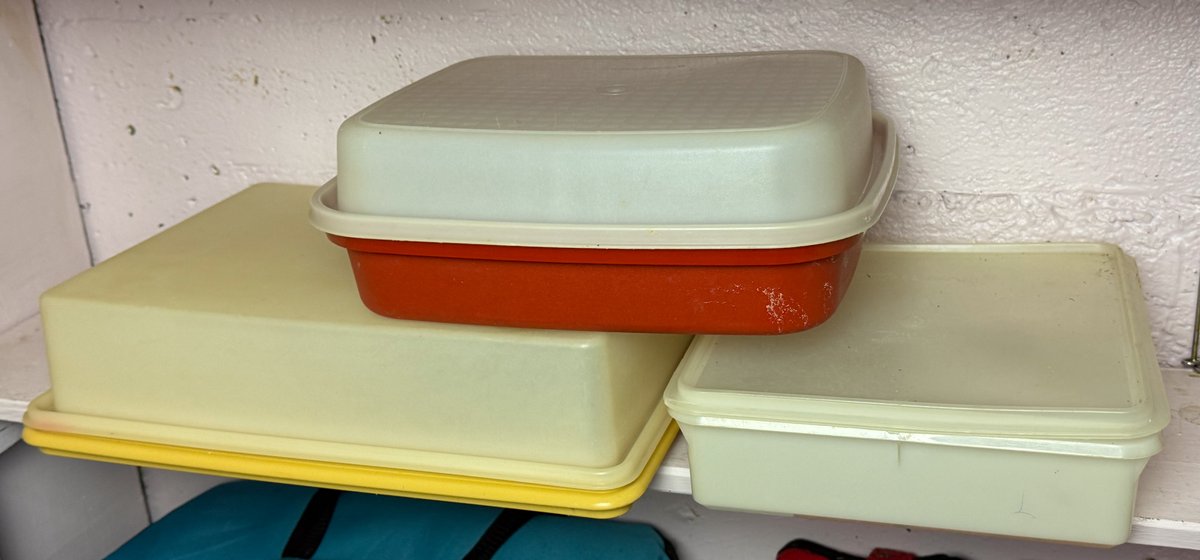 Three Vintage Tupperware Containers