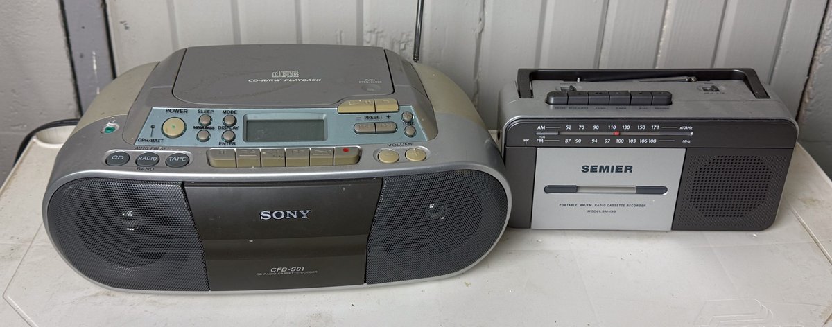 Sony CD Radio Cassette-Corder Boombox and Semier AM/FM Cassette Recorder