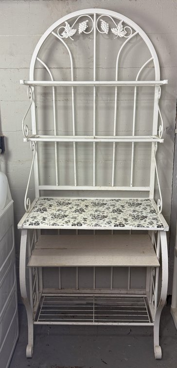 Painted Wrought Iron Baker's Rack