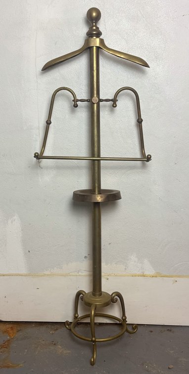 Brass Tone Gentleman Valet Stand